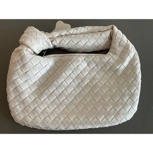 Hobo Bag Clutch Jodi Bag Knot Weave Purse Mini White NWOT